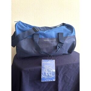 Perry Ellis Duffel Gym Bag Navy Blue New with Tags